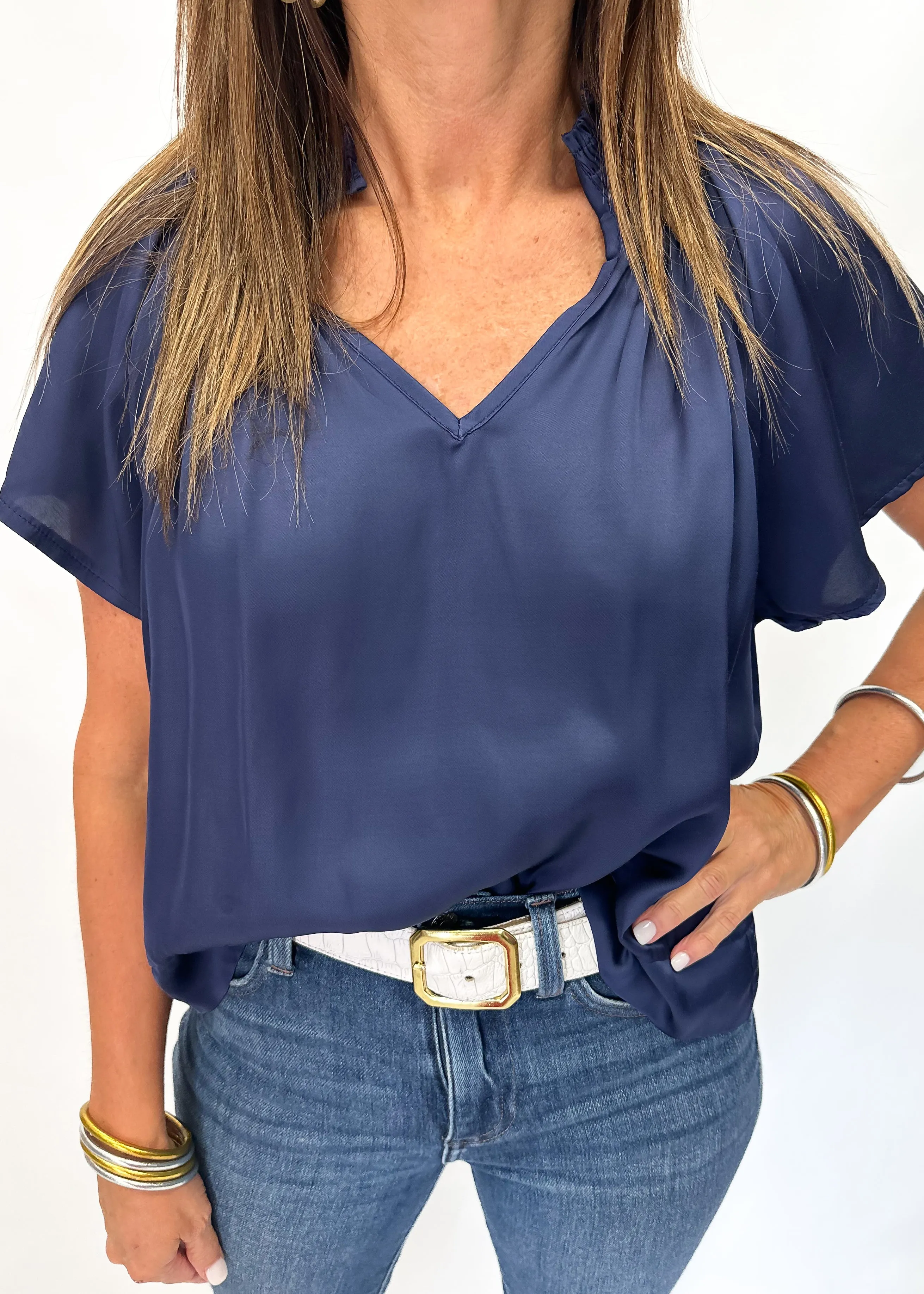 Sofia Brianna Top - Navy