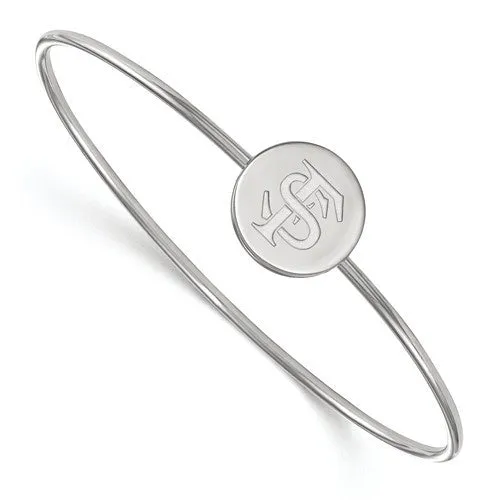 Sterling Silver LogoArt Florida State University Bangle Slip on