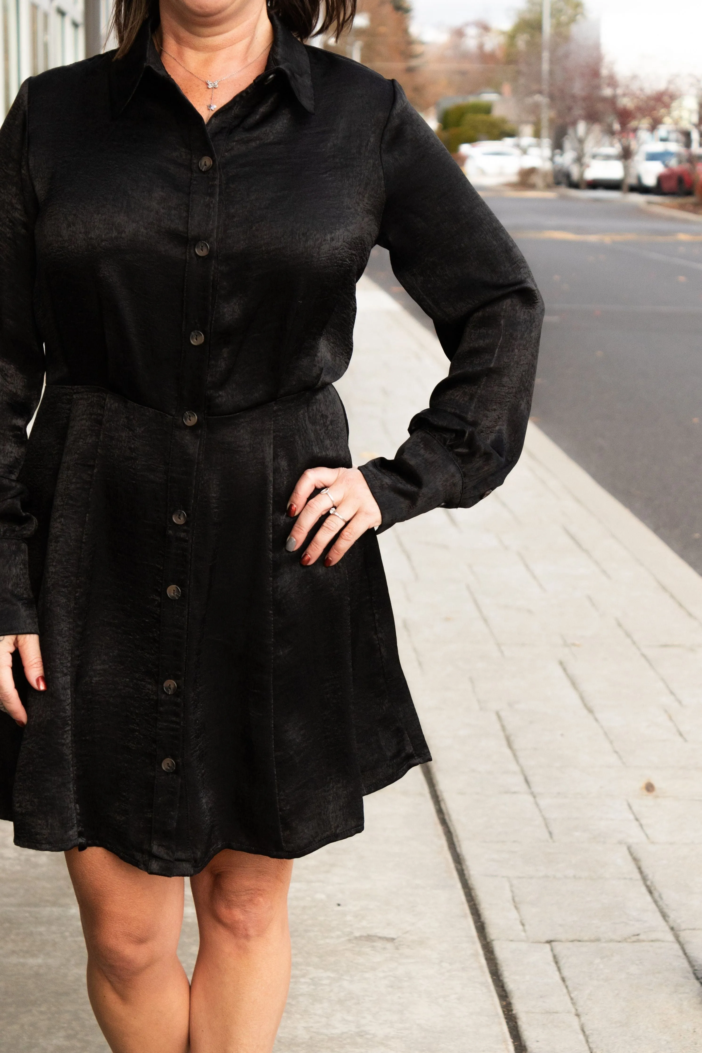 Stone Black Mini Dress