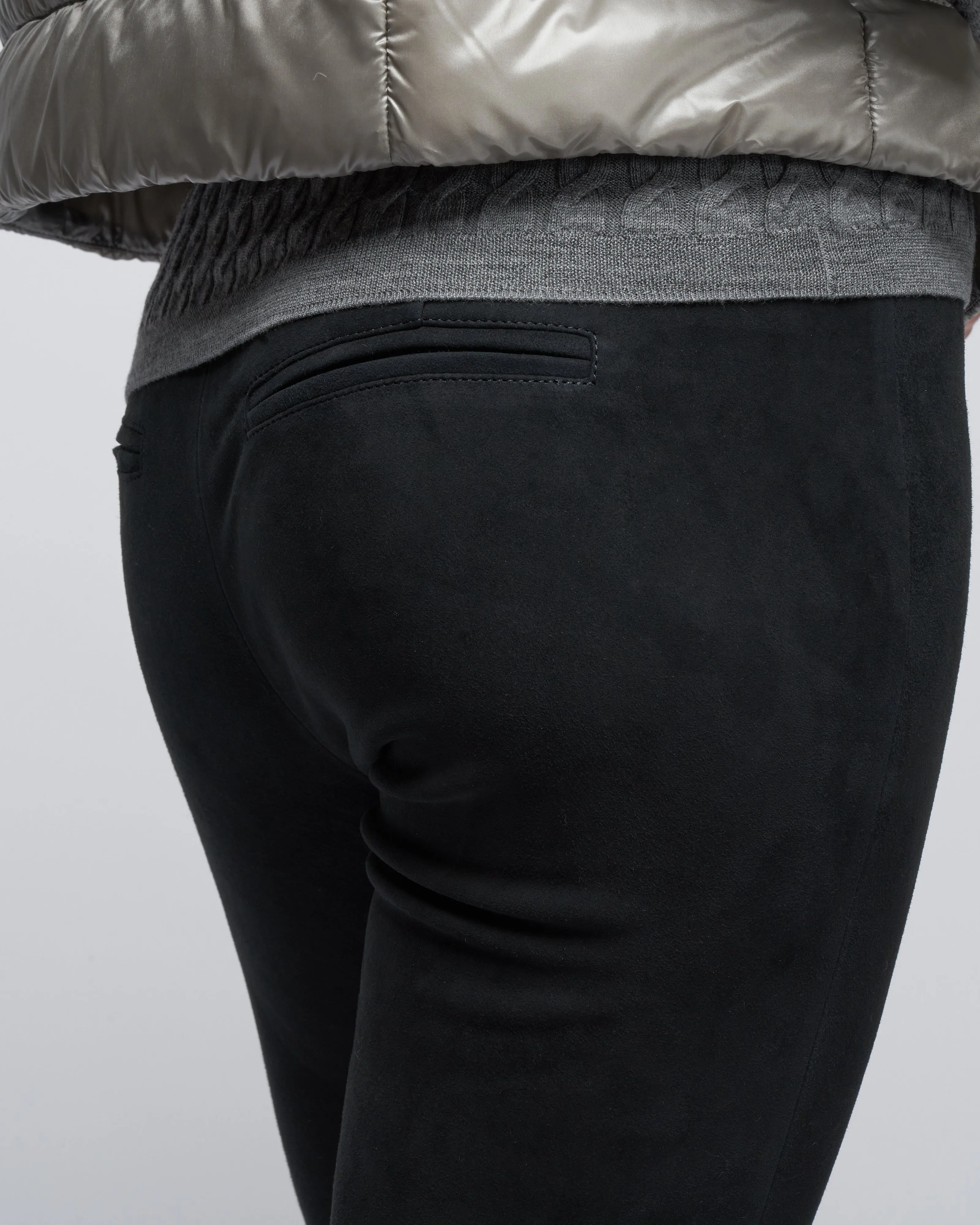 suede kick flare legging - night