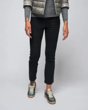 suede kick flare legging - night