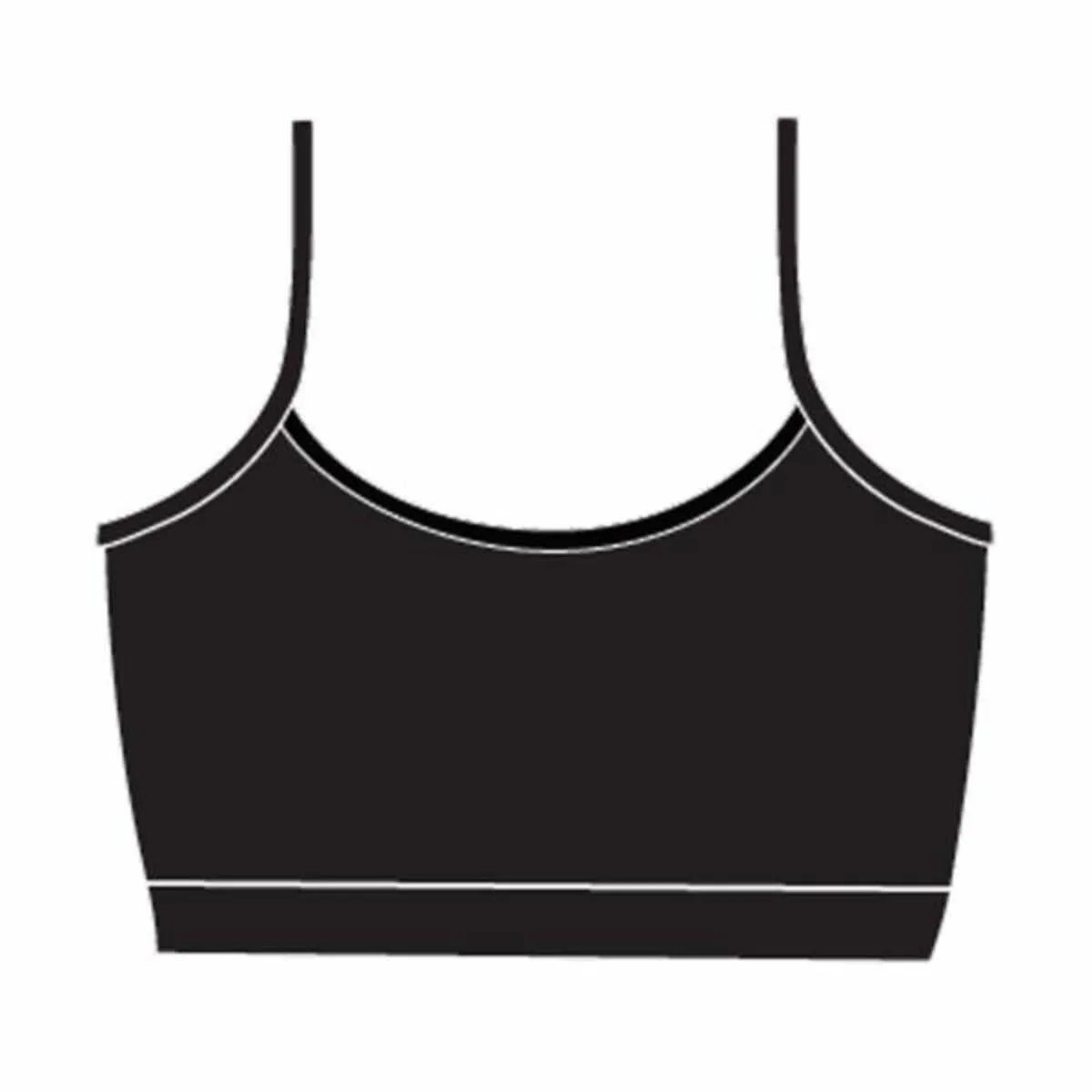 .Suzette Tween Black Seamless Basic Bralette
