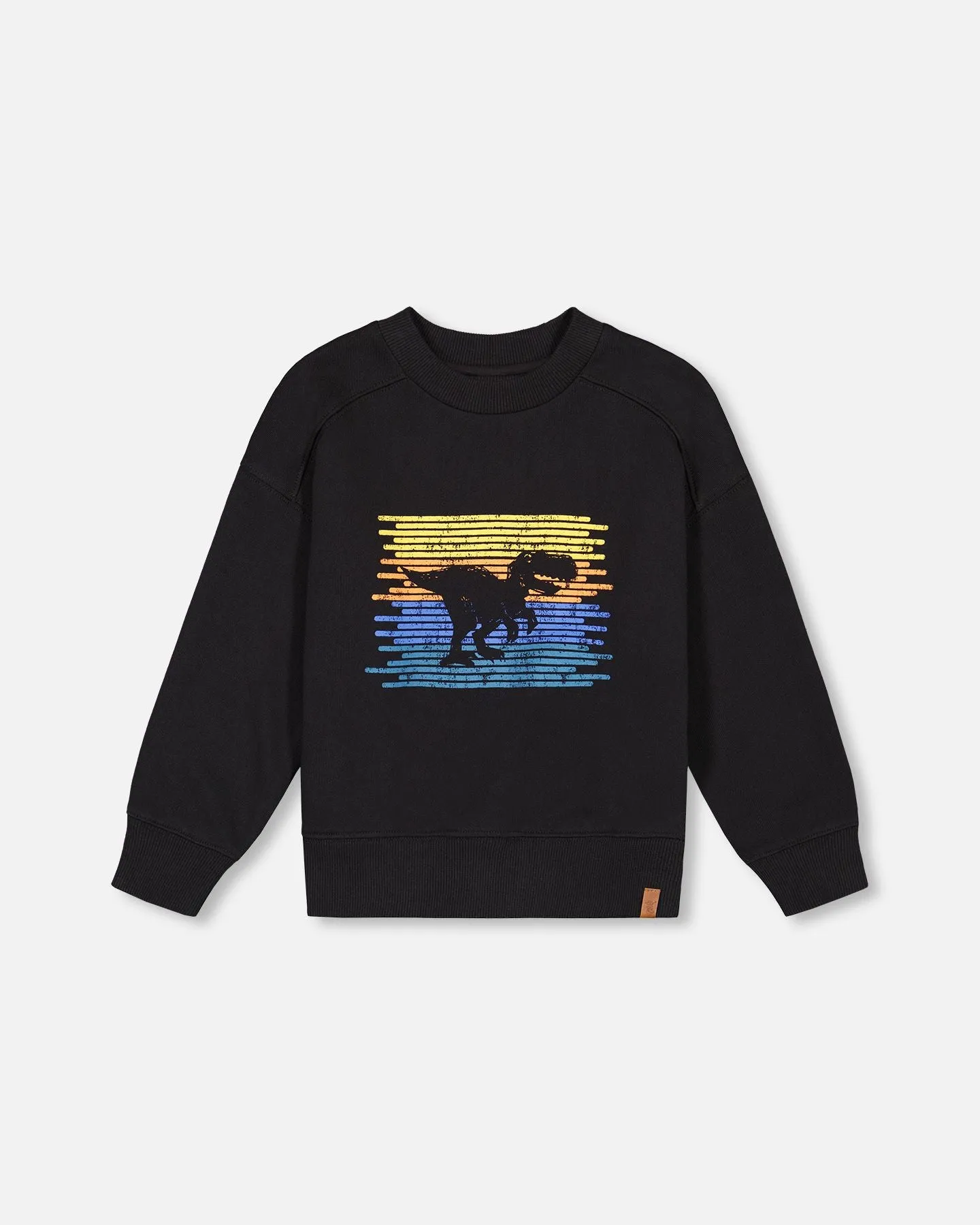 Sweat en molletion noir dino F20U33
