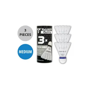 Talbot-Torro Tech 350 Medium Nylon Shuttlecocks - 3 Pack