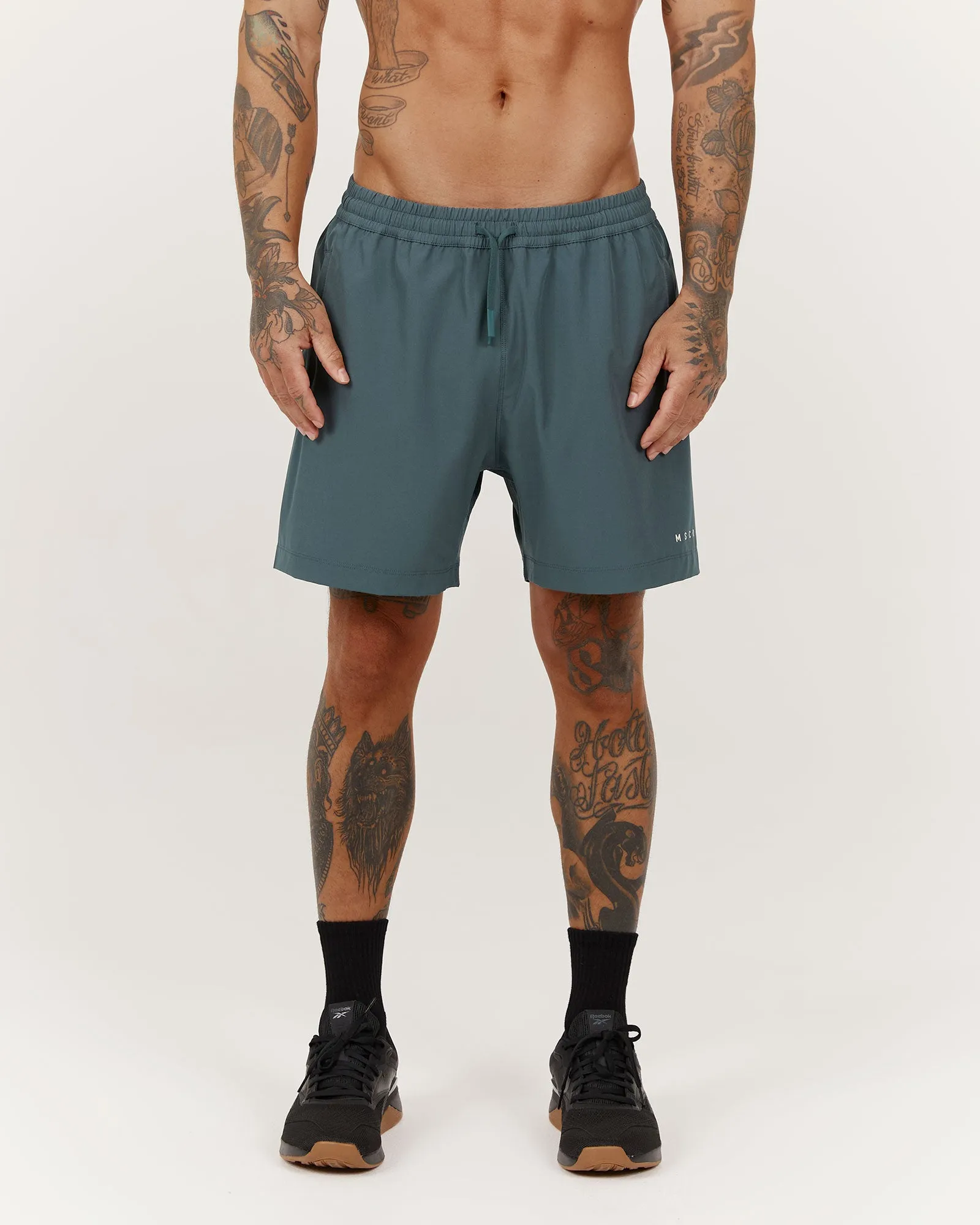 THRESHOLD TRAINING SHORTS 5" - DUSTY TEAL