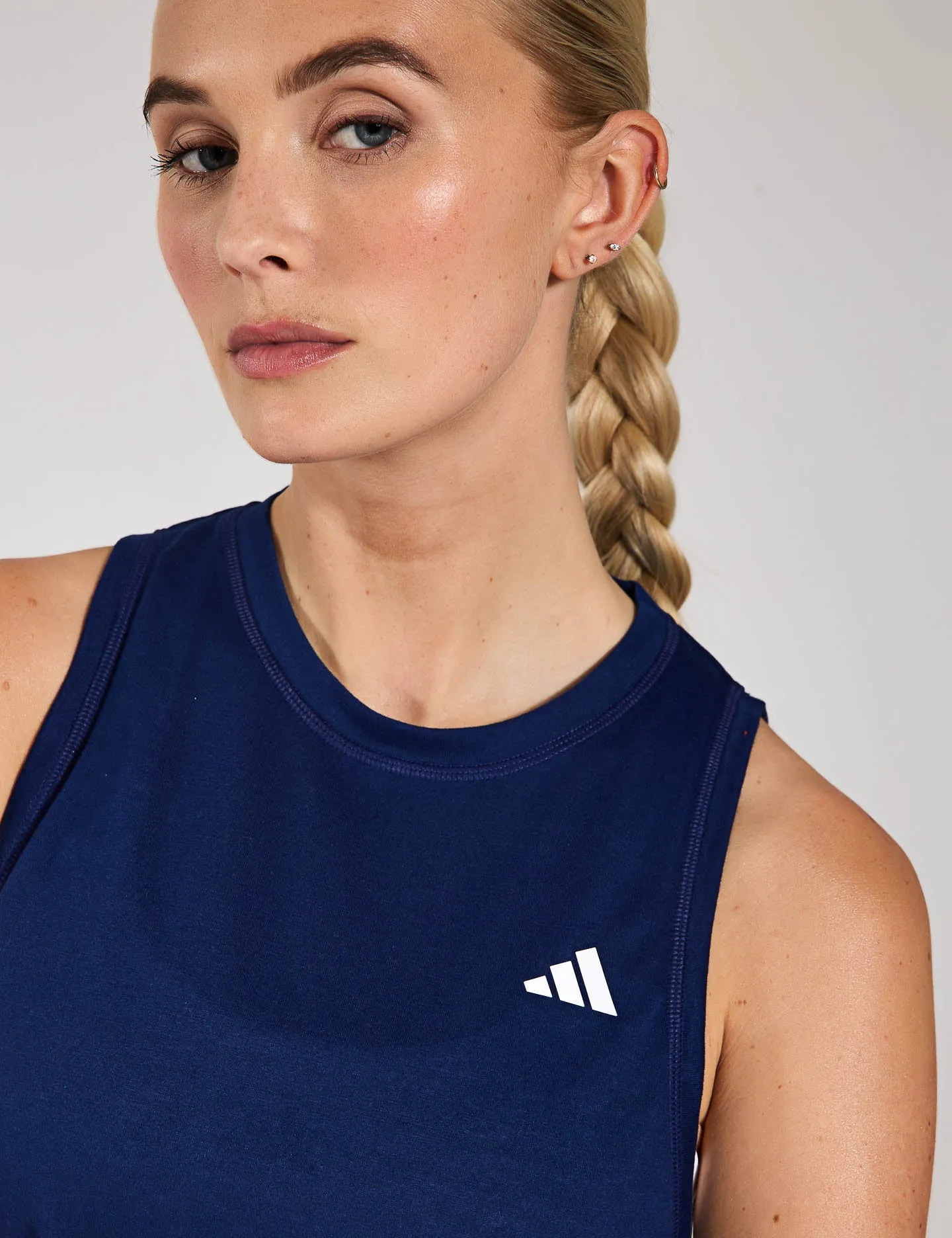 Train Essentials Boxy Workout Tank Top - Dark Blue