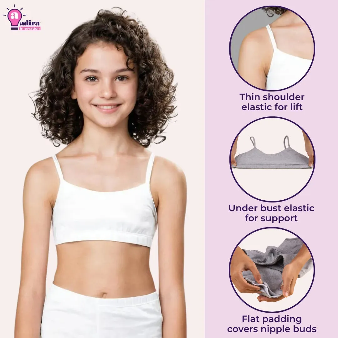 Training Bra | Puberty Training Bra | Beginner Training Bra | Non Wired | Pack Of 4