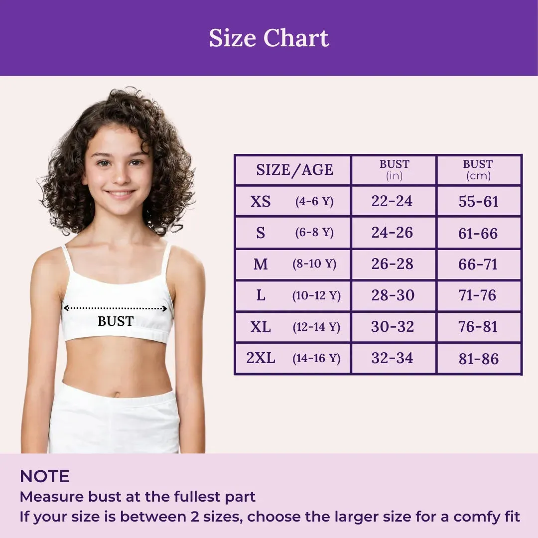 Training Bra | Puberty Training Bra | Beginner Training Bra | Non Wired | Pack Of 4