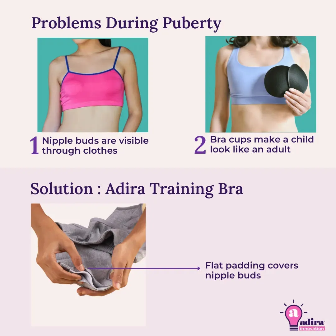 Training Bra | Puberty Training Bra | Beginner Training Bra | Non Wired | Pack Of 4