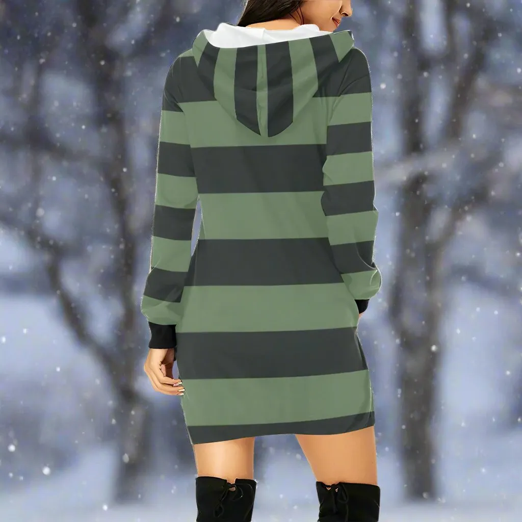 Treeblock Hoodie Mini Dress