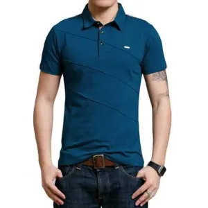 Turn-down Collar Plus Size Solid Golf Shirts