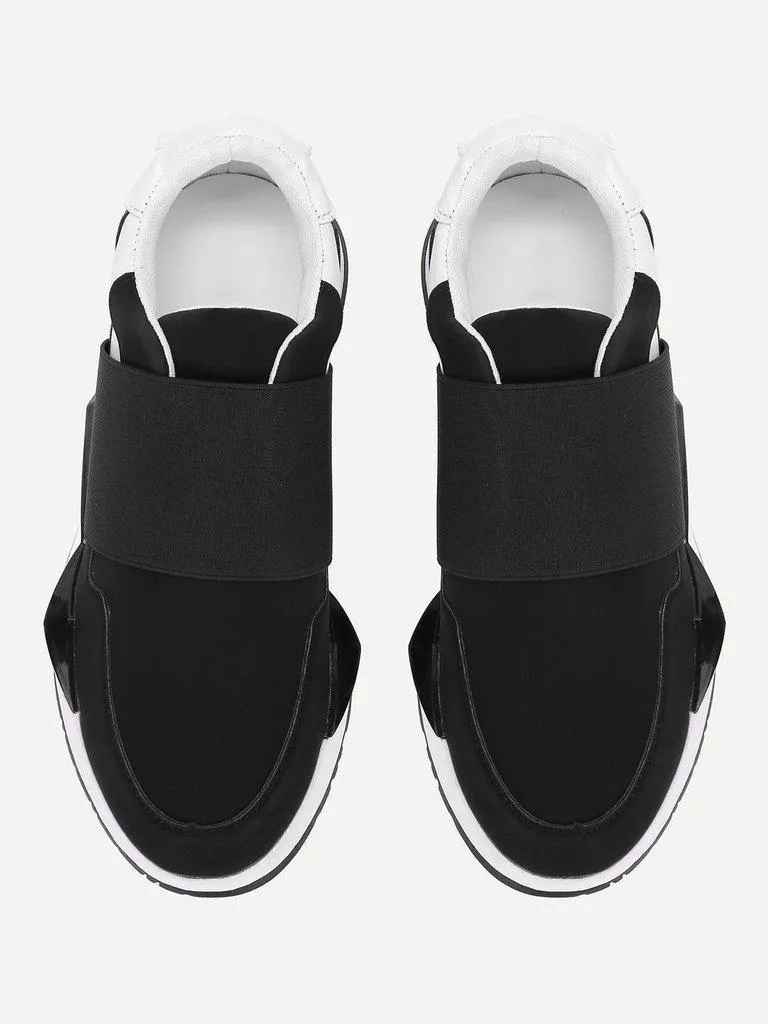 Two Tone Slip On Sneakers