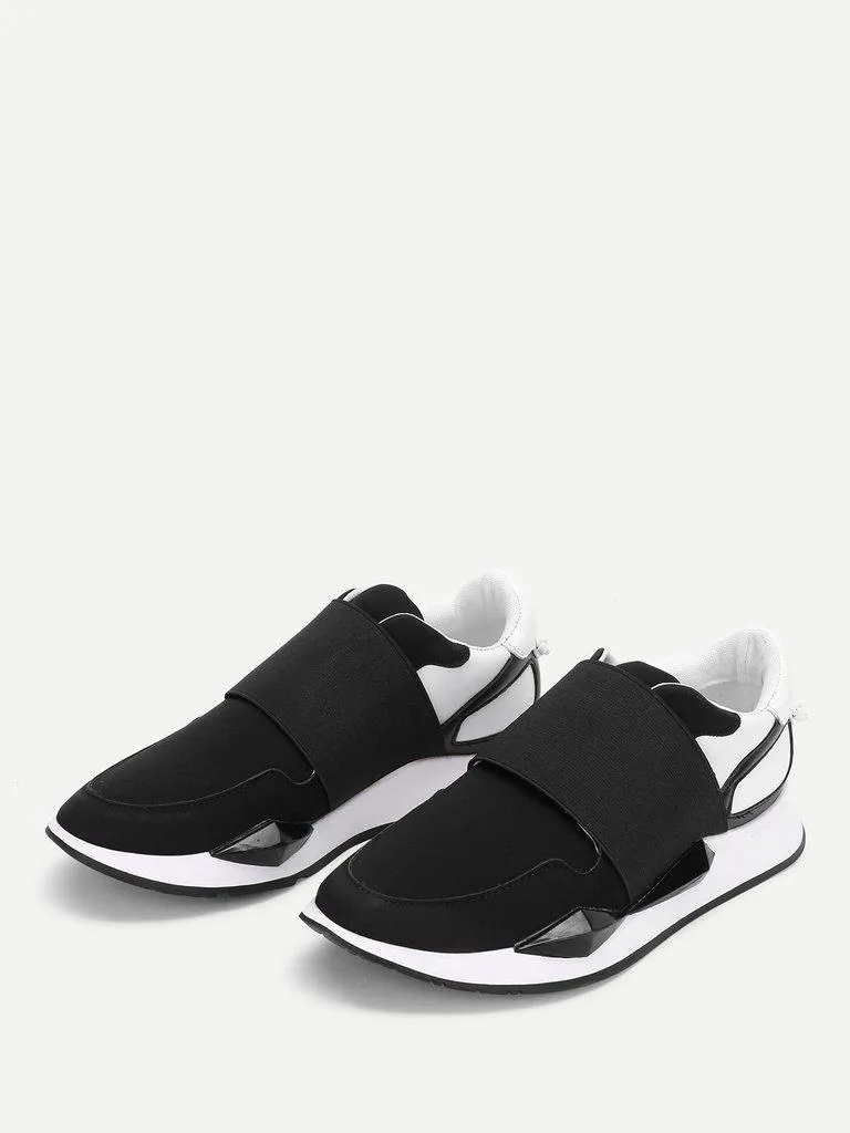 Two Tone Slip On Sneakers