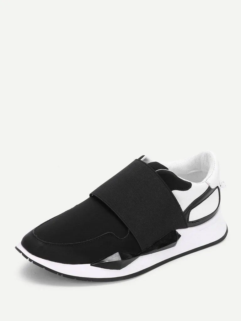 Two Tone Slip On Sneakers