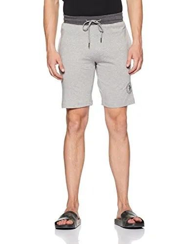 U.S. Polo Assn. Athleisure Men's Shorts (I635-003-CP_Grey Melange/Anthra Melange_XX-Large)