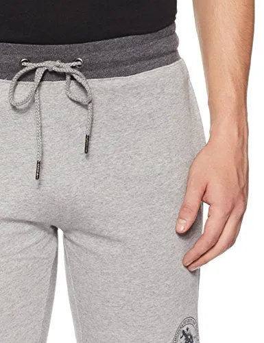 U.S. Polo Assn. Athleisure Men's Shorts (I635-003-CP_Grey Melange/Anthra Melange_XX-Large)