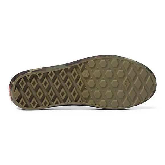 Vans Big Kids Unisex Trek Camouflage Green Slip On Sneakers/Sz:3/NWT
