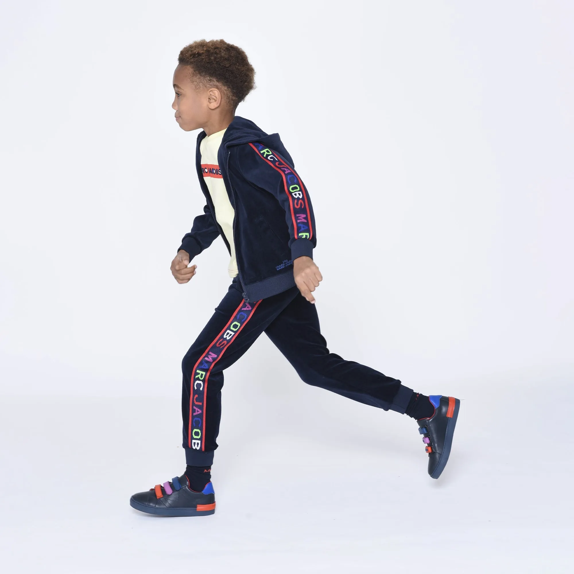 Velour Jogging Cardigan - Navy