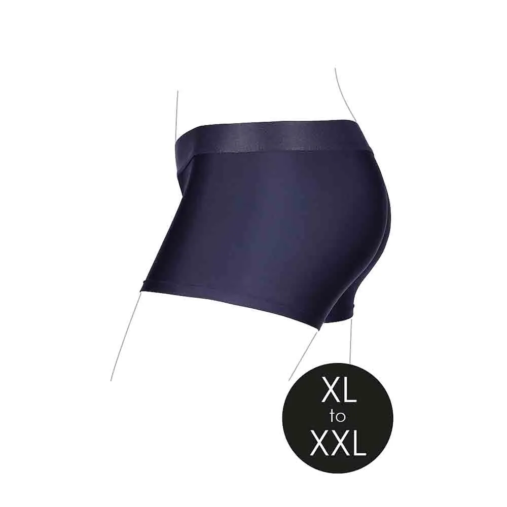 Vibrating Strap-on Boxer - Black - XL/2X