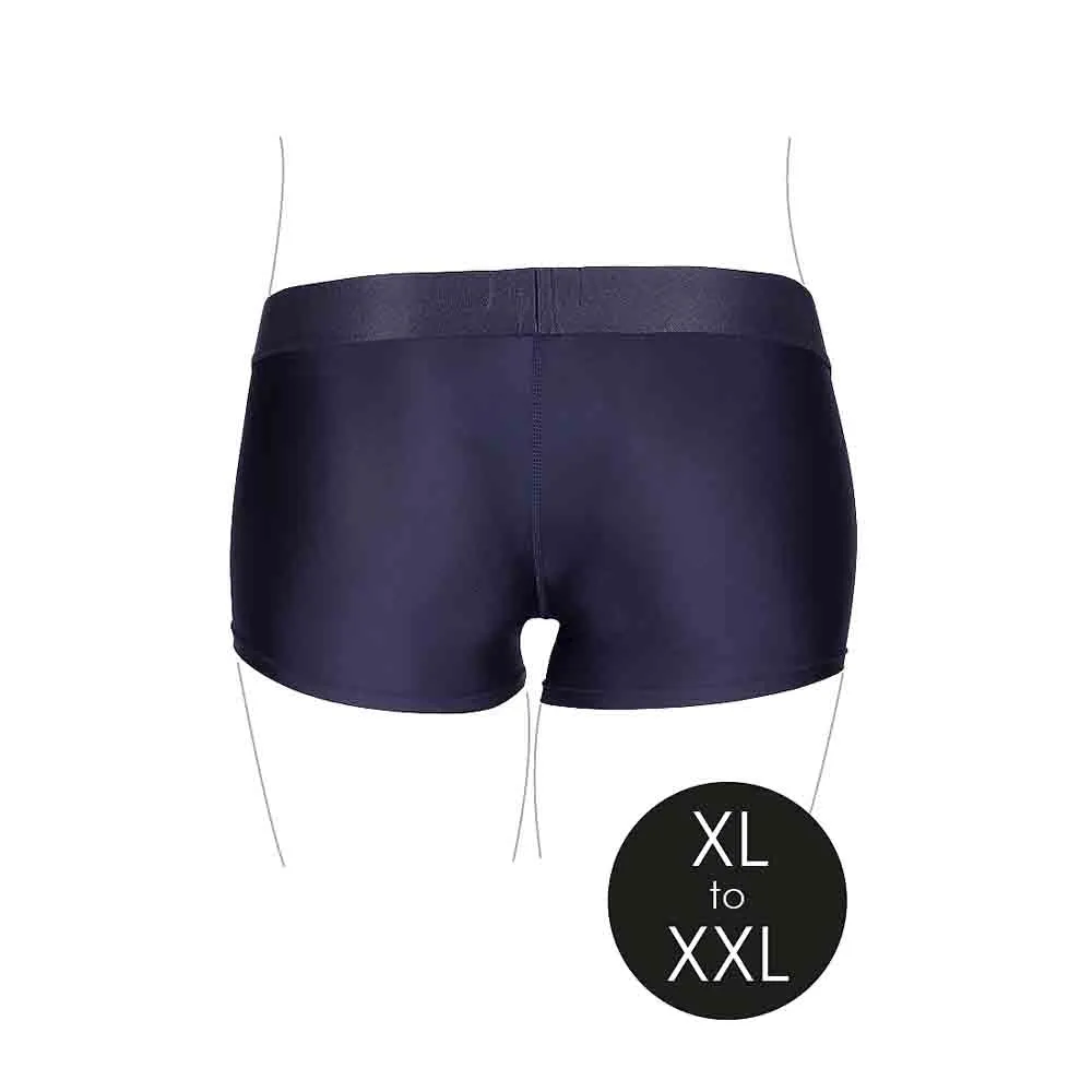 Vibrating Strap-on Boxer - Black - XL/2X