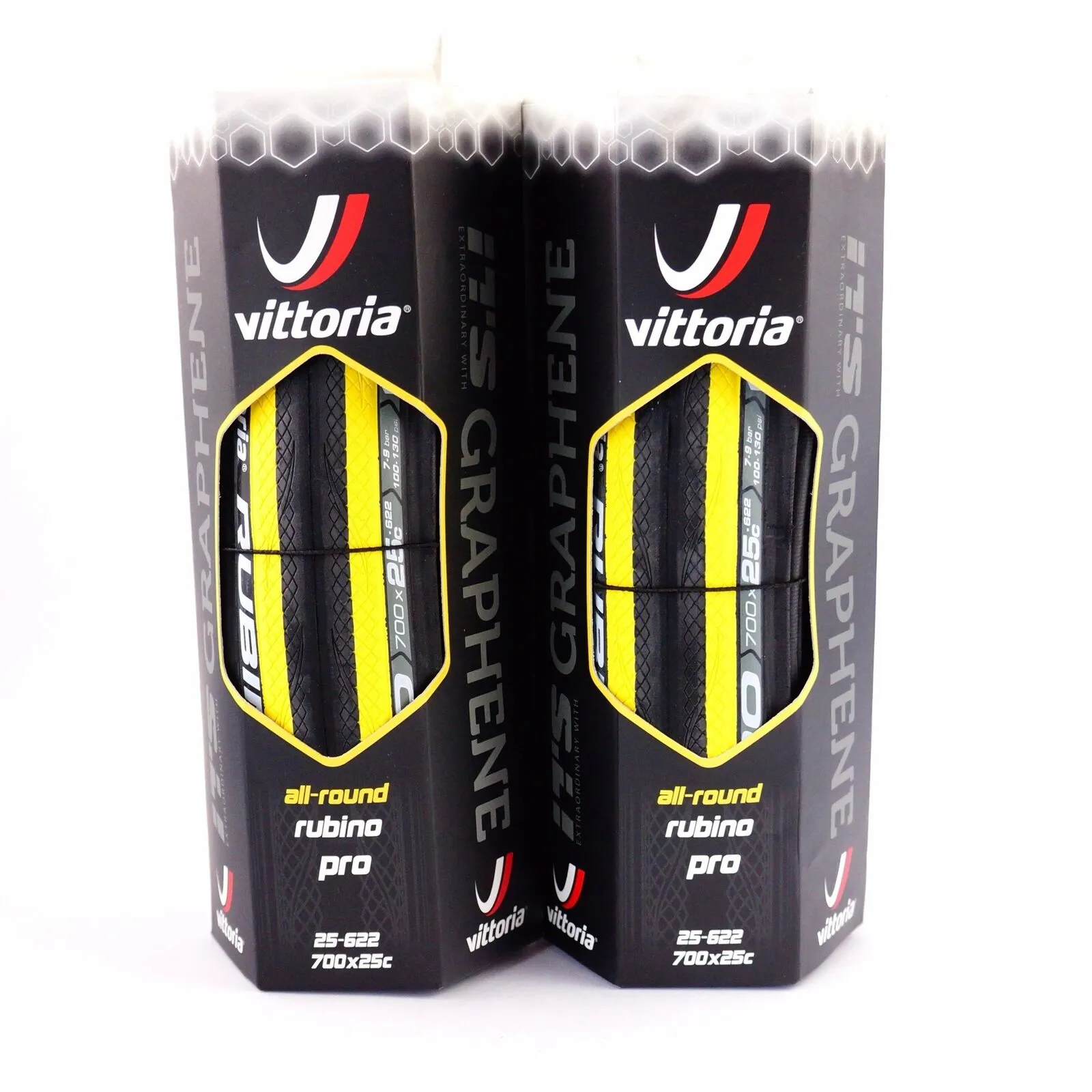 Vittoria Rubino Pro Tire G  GRAPHENE 700 x 25c Black/Yellow tyre