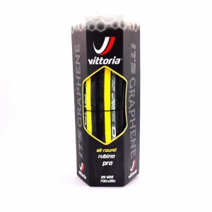 Vittoria Rubino Pro Tire G  GRAPHENE 700 x 25c Black/Yellow tyre