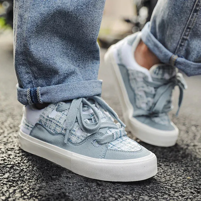 VougeVamp Women's Korean Fashion Canvas Sneakers – Trendy Platform Board Shoes for Casual Wear
