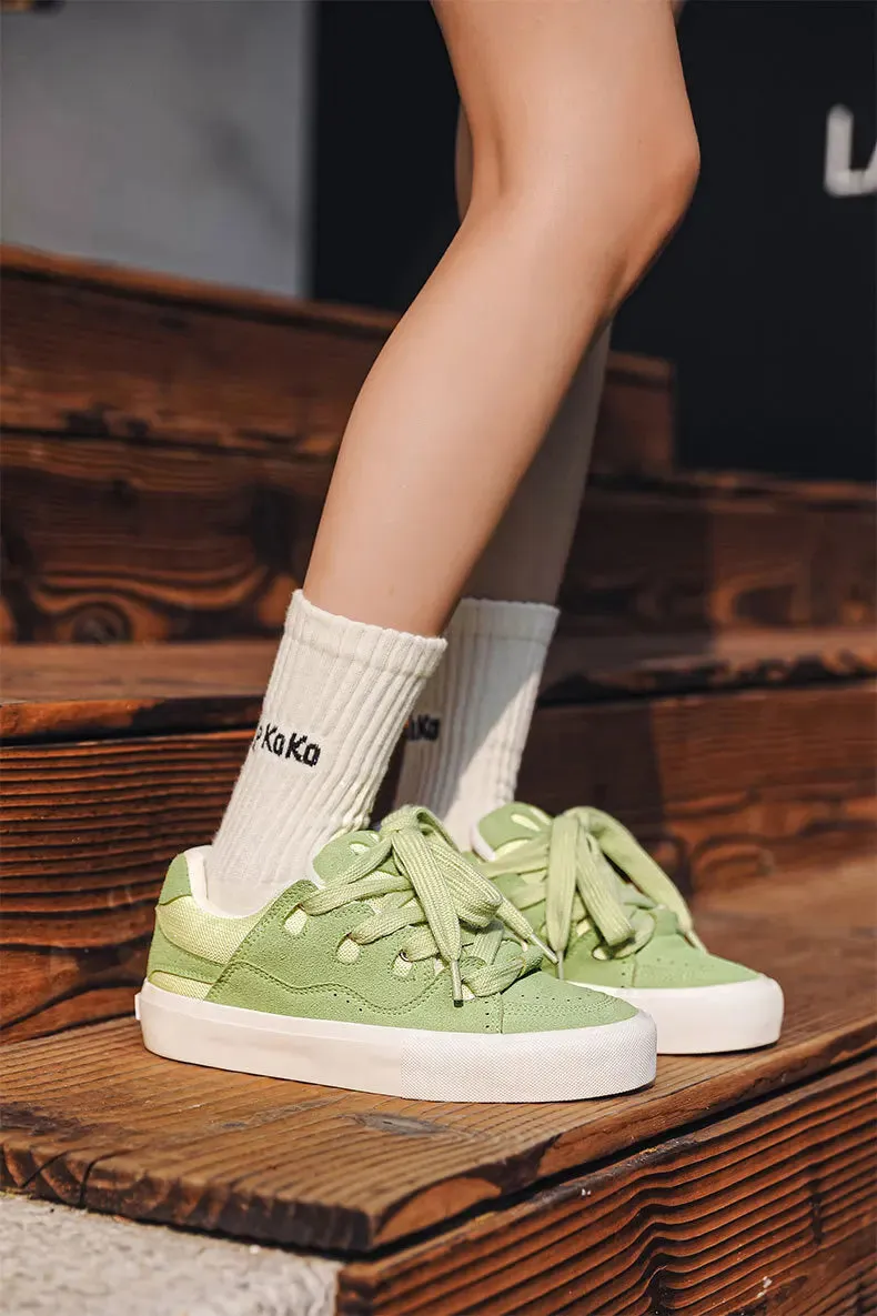 VougeVamp Women's Korean Fashion Canvas Sneakers – Trendy Platform Board Shoes for Casual Wear