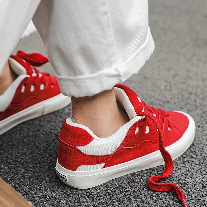VougeVamp Women's Korean Fashion Canvas Sneakers – Trendy Platform Board Shoes for Casual Wear