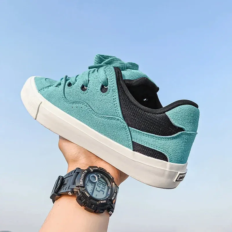 VougeVamp Women's Korean Fashion Canvas Sneakers – Trendy Platform Board Shoes for Casual Wear