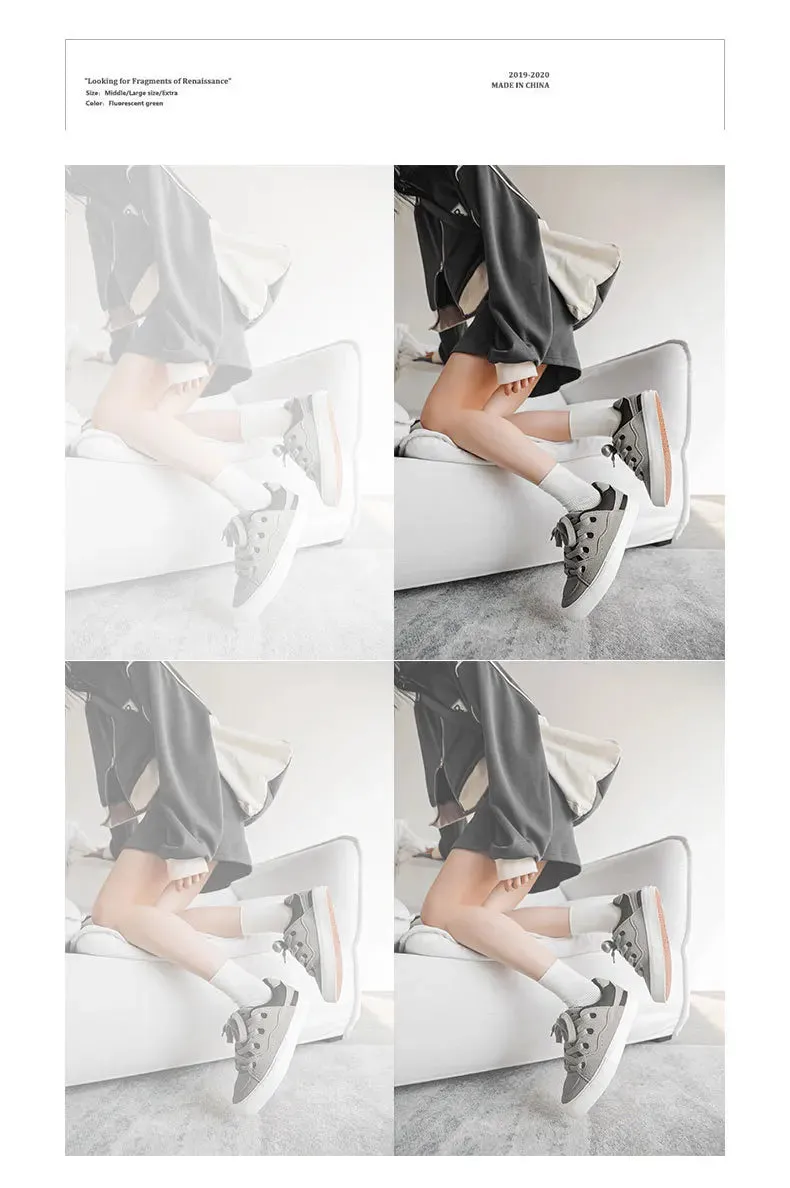 VougeVamp Women's Korean Fashion Canvas Sneakers – Trendy Platform Board Shoes for Casual Wear