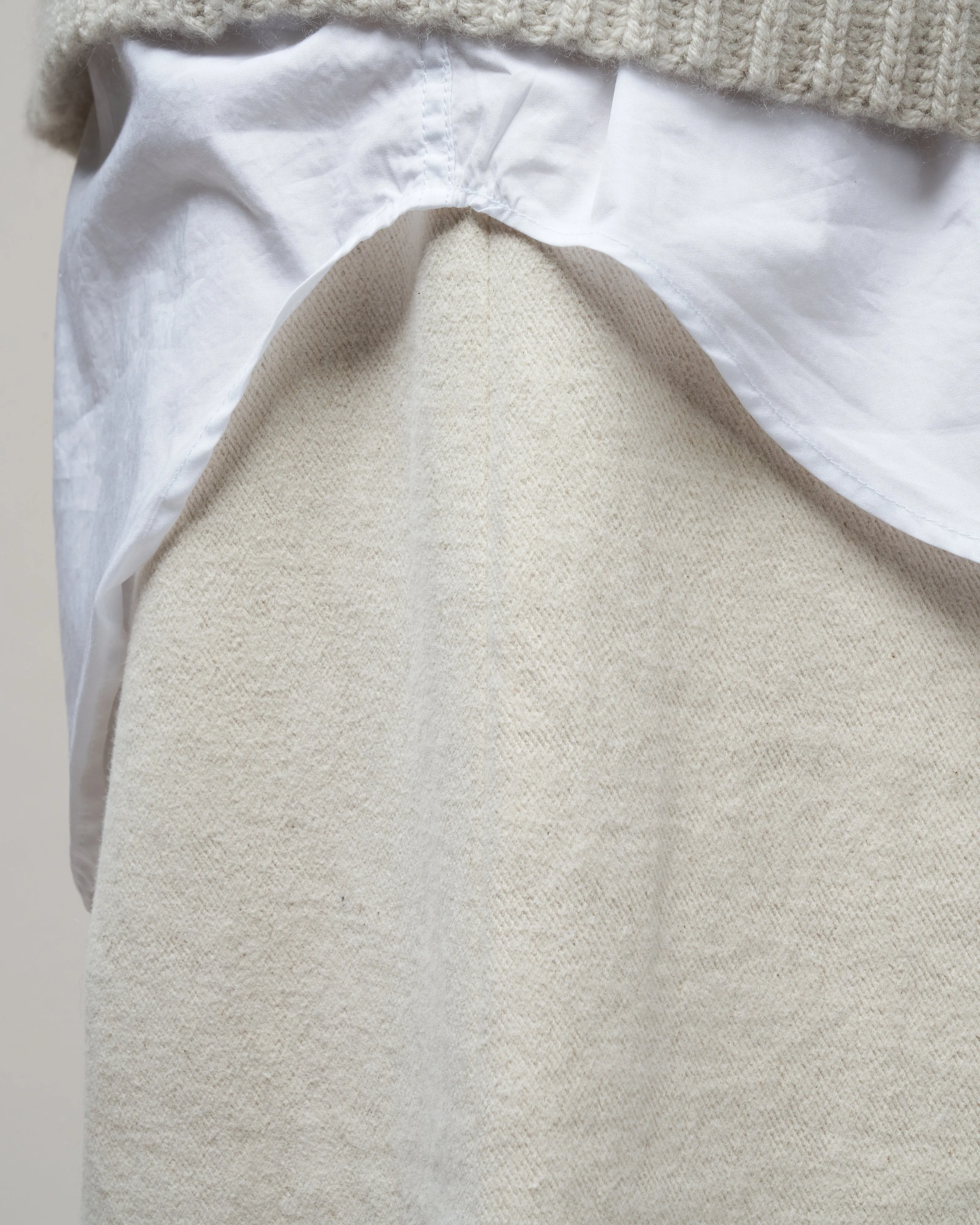 wide leg trouser - bone