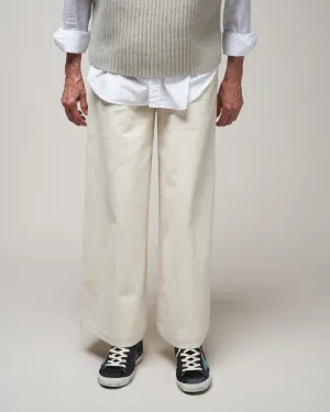 wide leg trouser - bone
