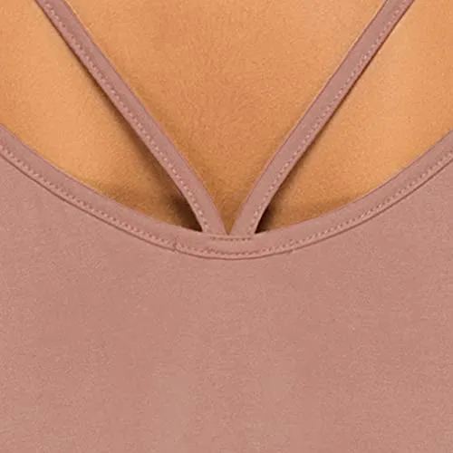 Womens Sexy Yoga Tank Tops Summer V Neck Workout Tops Backless Beach Shirts Open Back Activewear Gym Sports Shirts Pink M