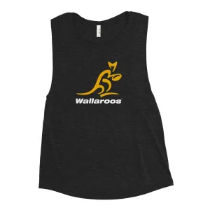 Women's Wallaroos Black Muscle Tank Black